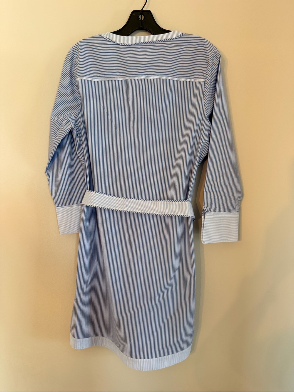 Vineyard Vines Light Blue and White Striped Tunic Dress with Tie - Picture 3 of 4